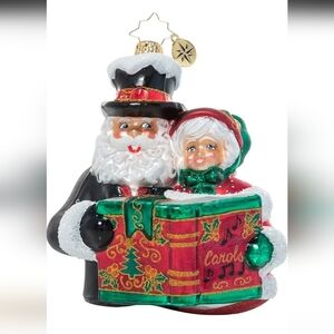 New Christopher Radko Hand-Crafted European Glass Christmas Decorative Ornament